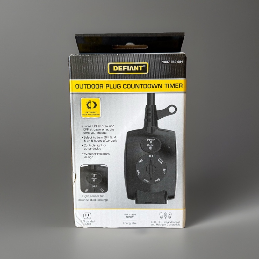 Defiant Outdoor Plug Countdown Timer